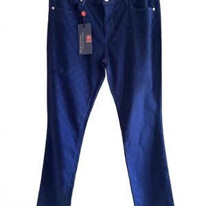 NWT Agave Denim Paloma Blue Elegant Dark Wash Textured 5Pocket Jeans Pants‎ 30